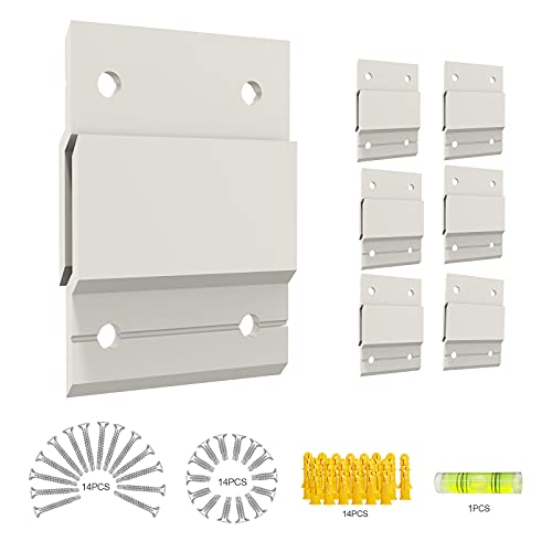 Comliful - Französische Klammerbilderaufhänger, 5.1 cm, Hardware-Kit, Halterung, Z-Stange, Clips, Aufhängung für Spiegel, strapazierfähig (ABS + Verbundkunststoff, 7 Paar) von Comliful