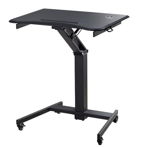 CommSin Mobiler Laptoptisch, Höhenverstellbar, Kann Als Nachttisch, Laptopwagen Oder Projektorständer Verwendet Werden. (Schwarz) von CommSin