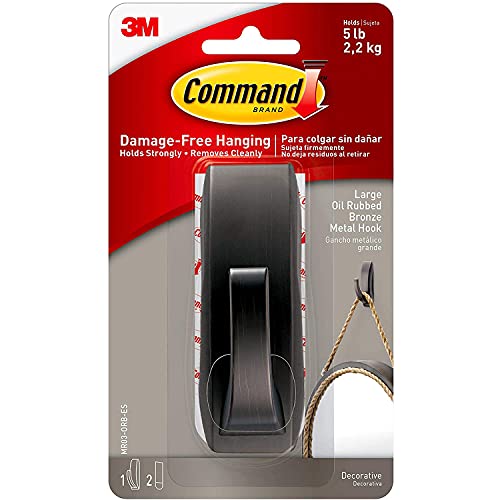 3 M Command Modern Reflections Metall bronze Haken und 2 Streifen, Acryl, mehrfarbig von Command