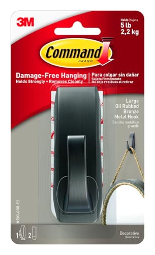 Command 3M Modern Reflections Metall bronze Haken und 2 Streifen, Acryl, mehrfarbig von Command