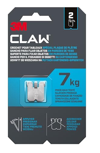 3M CLAW 7 kg Gipskartonplattenhaken, 3PH7-2WMR, 2 Haken von 3M CLAW