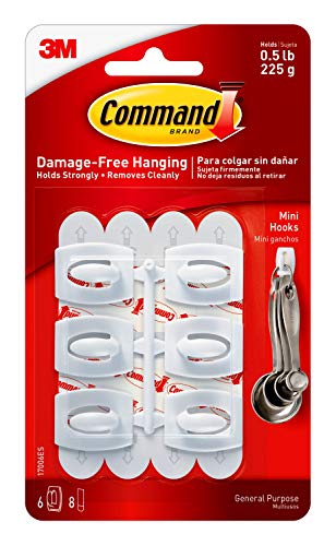 3M Command Mini-Haken mit Command Klebestreifen bis zu 225 g Tragkraft 30 x 20 mm 1 Packung à 6 Haken 3M Command Mini-Haken mit Command Klebestreifen bis zu 225 g Tragkraft 30 x 20 mm 1 Packung à 6 Haken von Command