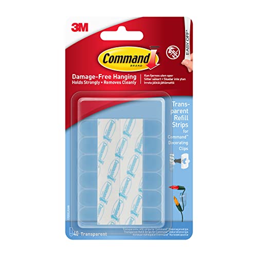 Command 17020CLR Transparenter Mini-Nachfüllstreifen Decoclip, Standard von Command