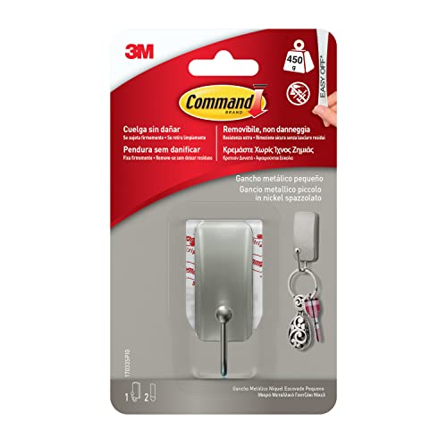 Command 17033SPIG Klebehaken Metall Gebürstet Nickel Small 17033 von Command