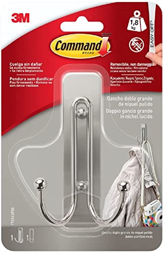 Command 17036SPIG Metallhaken doppelseitig gebürstetes Nickel groß 17036 von Command