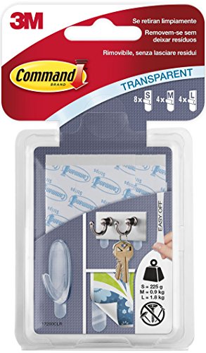 Command 17200 CLR – Pack von 16 Streifen (Kunststoff) transparent von Command
