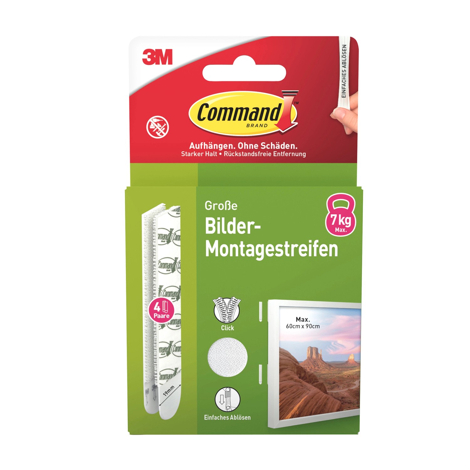 Command Bilder-Montage-Strips Groß Weiß 4 Paare Command Bilder-Montage-Strips Groß Weiß 4 Paare von Command