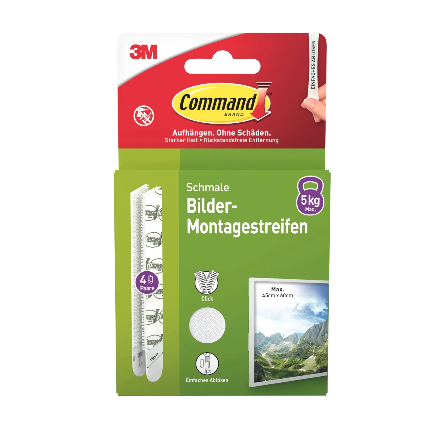 Command Bilder-Montage-Strips Schmal Weiß 4 Paare Command Bilder-Montage-Strips Schmal Weiß 4 Paare von Command