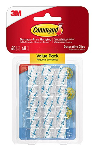 Command Dekorationsclips, transparent, 80 Clips von Command
