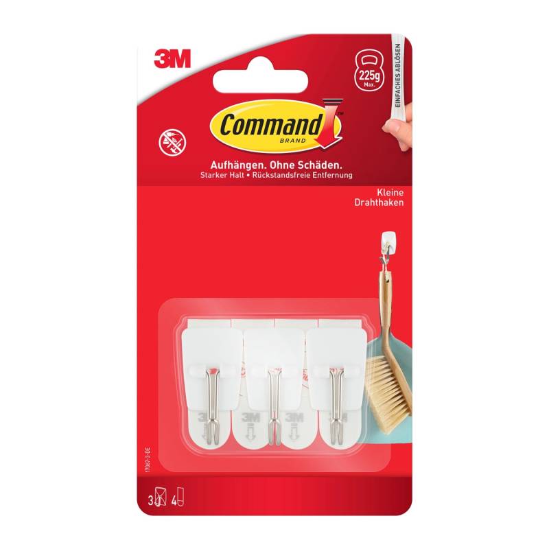 Command Drahthaken Klein Weiß 7 Stück von Command