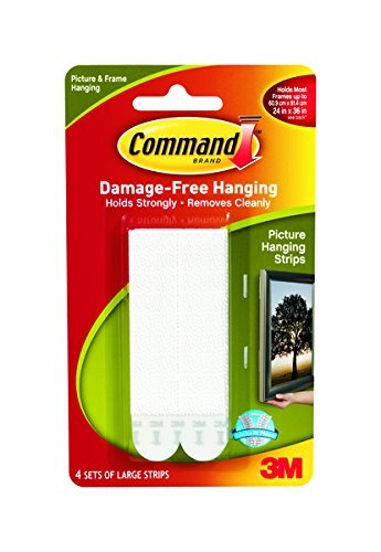 Command Picture and Frame Hanging Strips, Large, White, 4-Pairs (17206-ES), 16 Pairs von Command