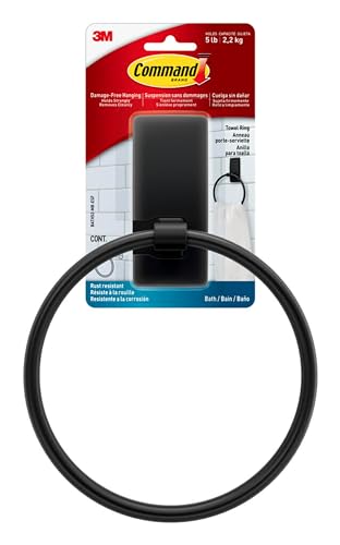 Command Handtuchring [abnehmbar]:1 Ring (Mattschwarz) von Command