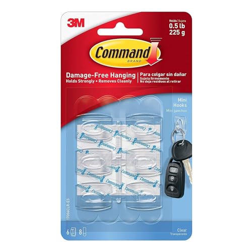 Command Strips 17006CLR Clear Mini Command?? Hooks 6 Count von Command