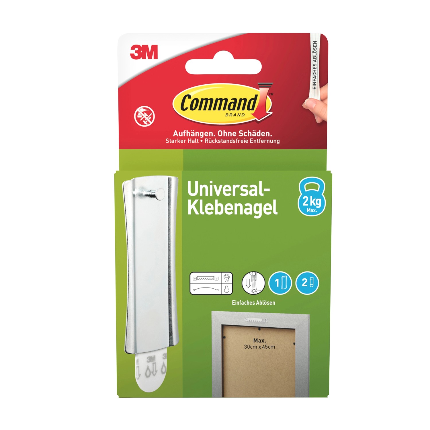Command Universal-Klebenagel-Set Weiß 3 Stück Command Universal-Klebenagel-Set Weiß 3 Stück von Command
