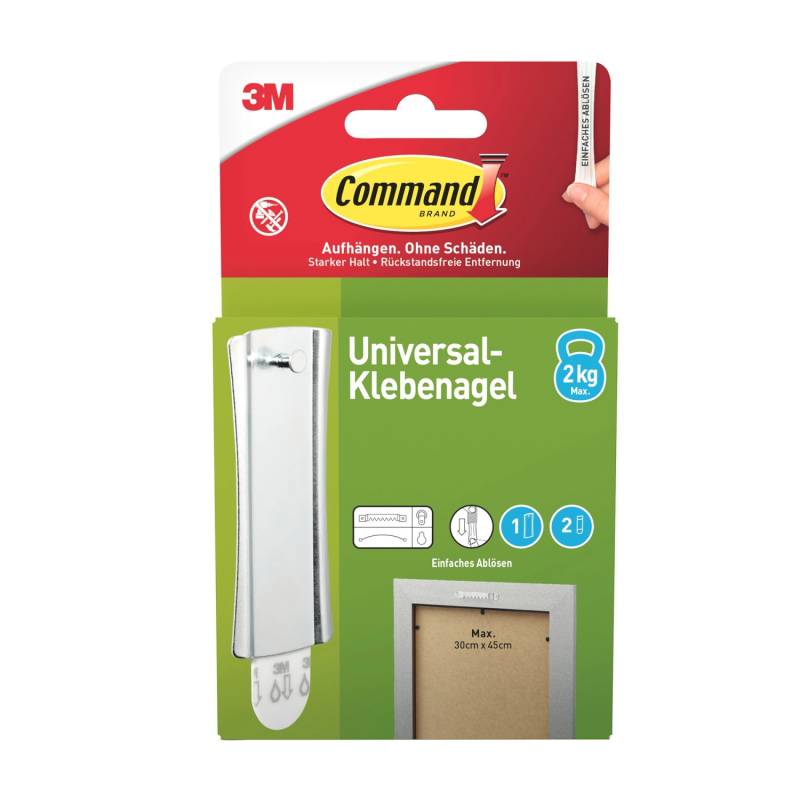 Command Universal-Klebenagel-Set Weiß 3 Stück von Command