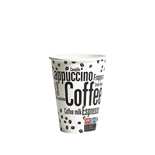 100 Stück 4oz/100ml Kaffeebecher to go | Pappbecher Cups Coffee to Go Becher | Kaffee to+go Papierbecher Hartpapier Einwegbecher | Einweg Becher für Kafee/Tee von Commerline