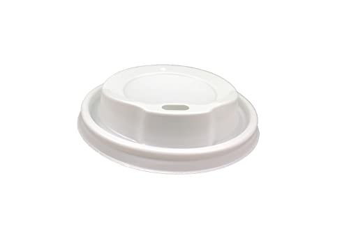 100 Stück Kaffeebecher to go Ø80mm weiß Deckel Einweg | Pappbecher Coffee to Go Becher | Kaffee to+go Papierbecher Hartpapier Einwegbecher | Becher für Kaffee/Tee von Commerline