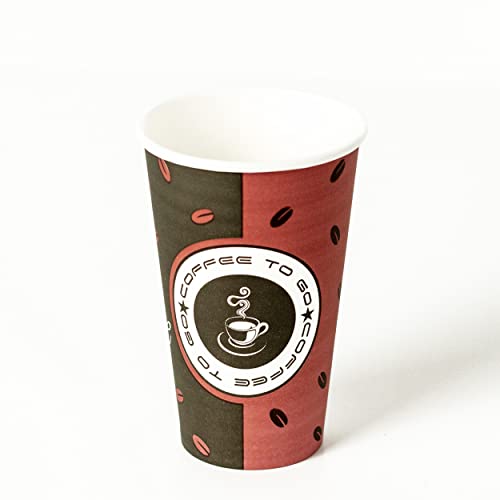 100 Stück 12oz Ø80mm 300ml Kaffeebecher to go | Pappbecher Cups Coffee to Go Becher | Kaffee to+go Papierbecher Hartpapier Einwegbecher | Einweg Becher für Kafee/Tee von Commerline