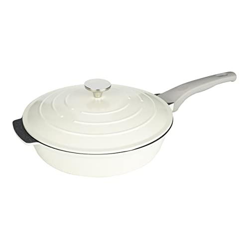 Commichef Alles in Einer Pfanne, Alles Aus Einer, Cremefarben, Aluminiumguss, Mit Deckel, Antihaft, Geeignet Für Alle Herdarten, 28cm, XP-ALL28CR von Commichef
