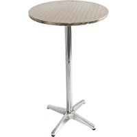 MVG Bistrotisch »MVG-HA026«, Fuß mit Betoneinguss, höhenverstellbar: 70/110cm, Ø=60cm - silberfarben von MVG