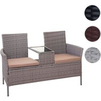 MVG Loungeset »MVG-E24«, Stahl/Kunststoff, 2-Sitzer, BxHxT: 132 x 84 x 55 cm - grau von MVG