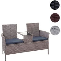 MVG Loungeset »MVG-E24«, Stahl/Kunststoff, 2-Sitzer, BxHxT: 132 x 84 x 55 cm - grau von MVG