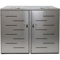 MVG Mülltonnenverkleidung »MVG-E83«, XL 2er/4er, BxHxT: 141 x 116 x 98 cm, erweiterbar - silberfarben von MVG