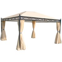 MVG Pergola »MVG-HA014«, 4 x 3 m, 7-cm-Stahl-gestell mit Seitenwand und Moskitonetz - weiss von MVG