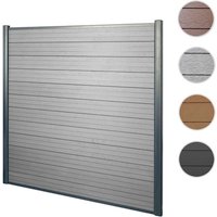 MVG WPC-Sichtschutz »MVG-HA018«, Basiselement, 1,90 m - grau von MVG