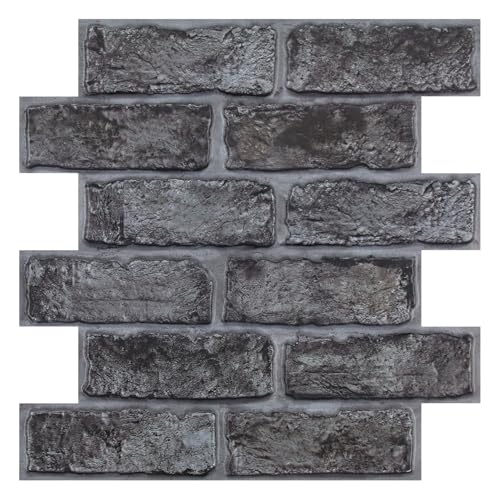 Commomy 10 Stück 3D Wandpaneele Selbstklebend, 30 x 30 cm, Hochwertig Wandverkleidung Steinoptik, Wasserdicht Ziegelstein PVC Wandpaneele für Wohnzimmer Schlafzimmer Innendekoration Commomy 10 Stück 3D Wandpaneele Selbstklebend, 30 x 30 cm, Hochwertig Wandverkleidung Steinoptik, Wasserdicht Ziegelstein PVC Wandpaneele für Wohnzimmer Schlafzimmer Innendekoration von Commomy