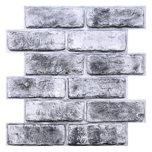 Commomy 10 Stück 3D Wandpaneele Selbstklebend, 30 x 30 cm, Hochwertig Wandverkleidung Steinoptik, Wasserdicht Ziegelstein PVC Wandpaneele für Wohnzimmer Schlafzimmer Innendekoration Commomy 10 Stück 3D Wandpaneele Selbstklebend, 30 x 30 cm, Hochwertig Wandverkleidung Steinoptik, Wasserdicht Ziegelstein PVC Wandpaneele für Wohnzimmer Schlafzimmer Innendekoration von Commomy