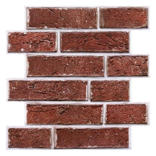 Commomy 10 Stück 3D Wandpaneele Selbstklebend, 30 x 30 cm, Hochwertig Wandverkleidung Steinoptik, Wasserdicht Ziegelstein PVC Wandpaneele für Wohnzimmer Schlafzimmer Innendekoration Commomy 10 Stück 3D Wandpaneele Selbstklebend, 30 x 30 cm, Hochwertig Wandverkleidung Steinoptik, Wasserdicht Ziegelstein PVC Wandpaneele für Wohnzimmer Schlafzimmer Innendekoration von Commomy