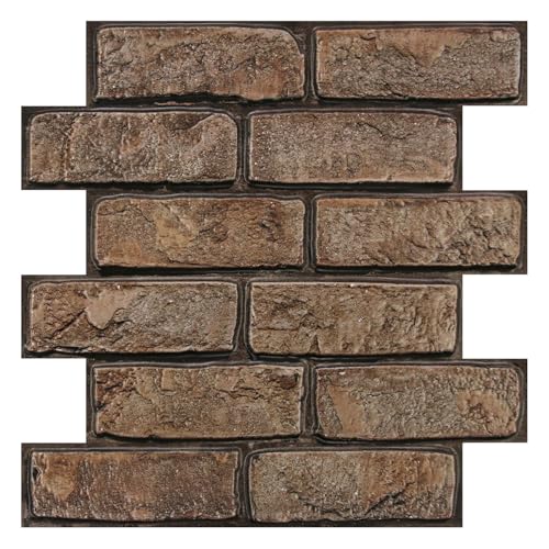 Commomy 3D Wandpaneele Selbstklebend, 10 Stück, 30 × 30 cm, Wandverkleidung Steinoptik, Wasserdicht, Hochwertig PVC Selbstklebende Wandpaneele Backstein für Inner Wanddekoration Commomy 3D Wandpaneele Selbstklebend, 10 Stück, 30 × 30 cm, Wandverkleidung Steinoptik, Wasserdicht, Hochwertig PVC Selbstklebende Wandpaneele Backstein für Inner Wanddekoration von Commomy