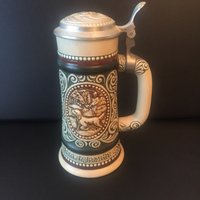 Avon Antik Vintage Keramik Bierkrug Sammlerstück Handgemachte Junge Und Sein Hund 1978 von CommonThreadClothing