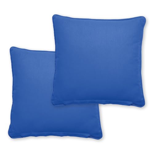 Como 2er Set Dekokissen Sofakissen 40 x 40 cm Blau, Bezug aus 100% Baumwolle, herausnehmbares Innenkissen - Kopfkissen Kuschelkissen Bodenkissen Como 2er Set Dekokissen Sofakissen 40 x 40 cm Blau, Bezug aus 100% Baumwolle, herausnehmbares Innenkissen - Kopfkissen Kuschelkissen Bodenkissen von Como