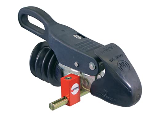 Compact Condor DoubleLock-Anhängerschloss-Compact Condor SCM-Caravan-Zugstange-Sicherheitsschloss für Transportmittel-Strapazierbares Schloss - Innerhalb von fünf Sekunden verriegelt-Rot, SCM-geprüft von Compact Condor