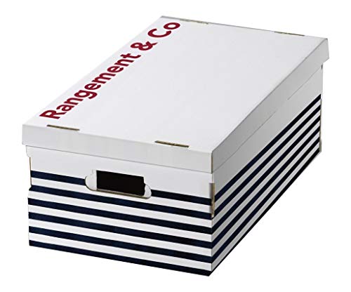 Compactor Set 3 x Aufbewahrungsbox Blau 52 x 29 x H.20 cm von Compactor