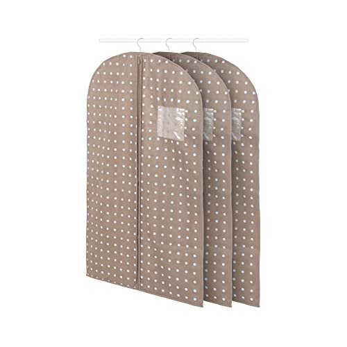 Compactor Rivoli Kleidersäcke Set, 3 Stück, 60x100 cm, Beige, Polyester von Compactor