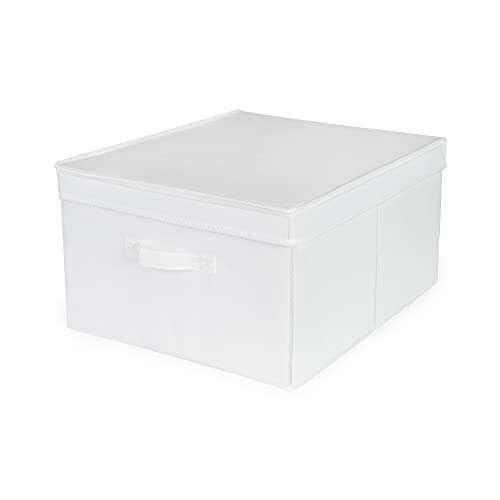 Compactor Foldable Storage Box with Lid, Non-Woven Polypropylene and Cardboard, 40 x 50 x 25cm, White, RAN10902 Compactor Foldable Storage Box with Lid, Non-Woven Polypropylene and Cardboard, 40 x 50 x 25cm, White, RAN10902 von Compactor