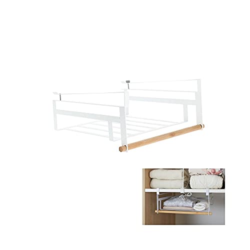 Compactor RAN9019 XTEND Aufbewahrungskorb zum Hängen unter Regalbretter, epoxy-lackiertes Metall, Weiß und Holz, Abmessungen: 32,7 x 30,7 x Höhe 14,5 cm Compactor RAN9019 XTEND Aufbewahrungskorb zum Hängen unter Regalbretter, epoxy-lackiertes Metall, Weiß und Holz, Abmessungen: 32,7 x 30,7 x Höhe 14,5 cm von Compactor