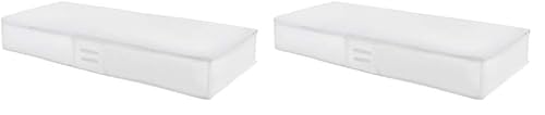 Compactor Extra Flache Unterbettkommode, Anti-Staub, Durchsichtig, Polypropylen und EVA, 48 x 100 x H. 15 cm, RAN2980 (Packung mit 2) von Compactor