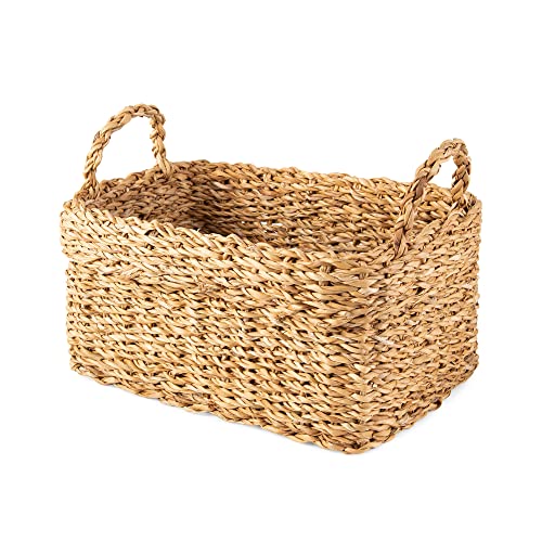 Compactor Nator Seagrass Storage Basket, Size Medium, 29 x 20 x 15cm, Brown, RAN10554 von Compactor