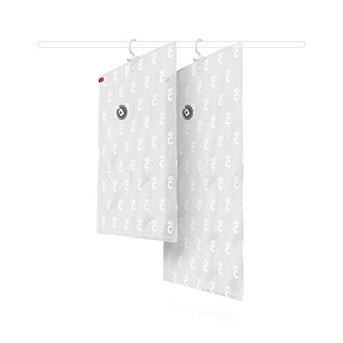 Compactor Set aus 2 Vakuum-Kompressionsbeuteln ASPISPACE M/L - Transparente vakuumversiegelte Taschen für max. 80% Platzersparnis von Compactor