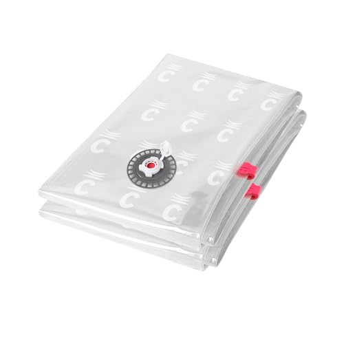 Compactor ASPISPACE Vakuum-Kompressionsbeutel Set, Größe L, 80x100 cm, Transparent, 2er Pack von Compactor