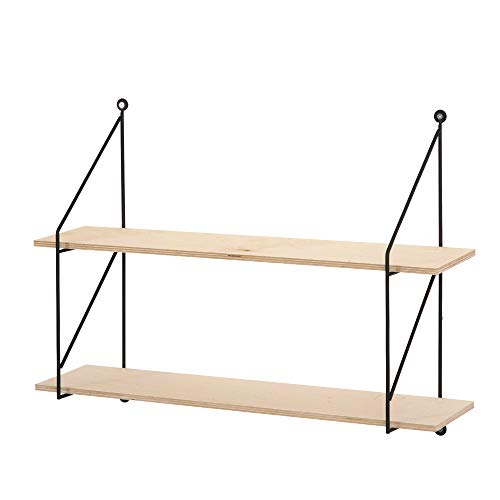 Compactor RAN8893 Frida Hängeregal, groß, 60 x 16 3x 44,5 cm, Copenhagen-Reihe, Beige und Schwarz von Compactor