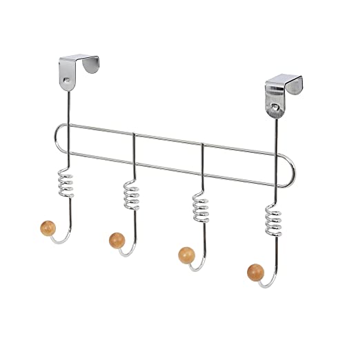 Compactor SPIRALE 4er Türhaken – Chrom – Holzknauf – 7x33x21 cm – für Türen bis 4,5 cm Dicke Compactor SPIRALE 4er Türhaken – Chrom – Holzknauf – 7x33x21 cm – für Türen bis 4,5 cm Dicke von Compactor