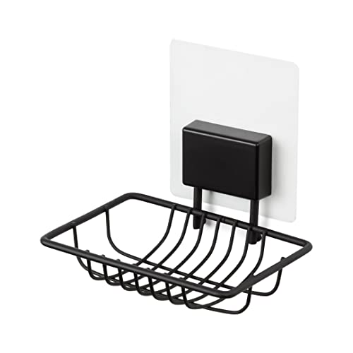 Compactor - Selbstklebende Seifenablage Schwarz matt ohne Bohren - Für Bad oder Küche - Ideal als Schwamm- oder Seifenhalter - Starke Befestigung - Feuchtigkeits- und rostbeständig von Compactor