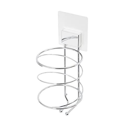 Compactor RAN6855 Bestlock Magic Wandhalterung für Haartrockner, selbsthaftende Halterung, Tragfähigkeit bis 2 kg, rostfreies, verchromtes Eisen, 11 x 10,5 x 25 cm von Compactor