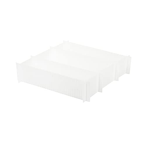 Compactor - Life Drawer Organizer RAN5191, Größe: L, Weiß, 44x10(h) cm, 6 ineinandergreifende Platten von Compactor