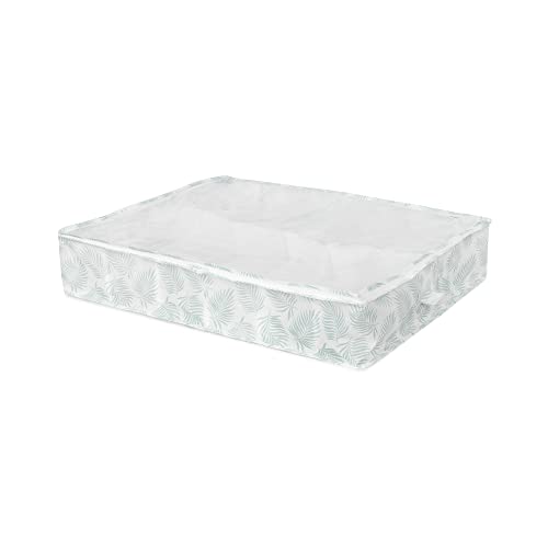 Compactor RAN10159 Unterbettkommode für Schuhe, staubdicht, Rivoli-Serie, Grün/Weiß, Polypropylen und Eva, 76 x 60 x Höhe 15 cm von Compactor